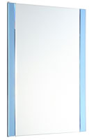 Kristandauml;hl Kristahl 800 x 600mm Bathroom Mirror with Blue Tinted Edges