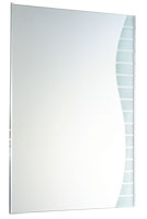Kristahl 800 x 600mm Bathroom Mirror with Frosted Design