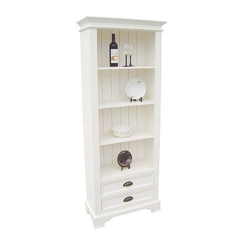 White Slim 2 Drawer Bookcase 916.412