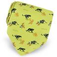 Krizia Black Panther Design Printed Silk Tie