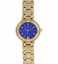Krug Baumen Charleston 4 Diamond Blue Dial Gold