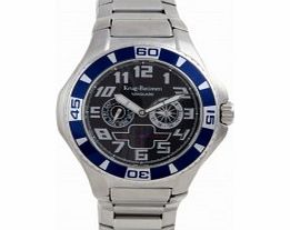 Krug Baumen Vanguard Black Blue Steel Watch