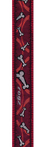 Kruuse UK ROGZ Scooter Range Bones on Red Design Collar