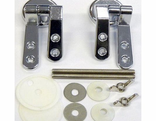 KS Round Chrome Toilet Seat Hinge Pack