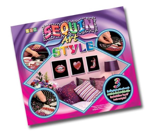 KSG  Arts and Crafts Sequin Art 3 Style Sequin Art (Pop Art 1)