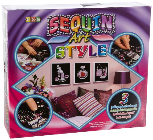 KSG  Arts and Crafts Sequin Art 3 Style Sequin Art (Pop Art 2)