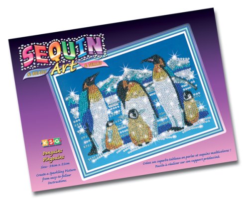 KSG Sequin Art and Beads Penguins