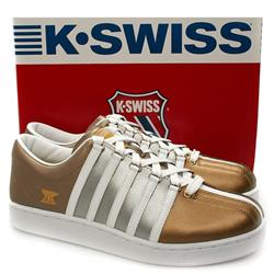 Male Clossic Los Leather Upper Fashion Trainers in Bronze