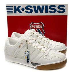 K*Swiss Male Dehn S Leather Upper Fashion Trainers in White and Black