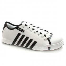 K*Swiss Male Moulton Leather Upper Fashion Trainers in White and Black