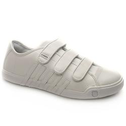 K*Swiss Male Moulton Strap Leather Upper Fashion Trainers in White, White and Blue, White and Grey
