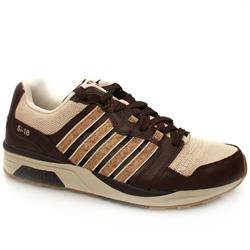 K*Swiss Male Si-18 Rannell Leather Upper Fashion Trainers in Beige and Brown, White and Grey