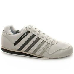K*Swiss Male Whitburn Ii Leather Upper Fashion Trainers in White and Grey