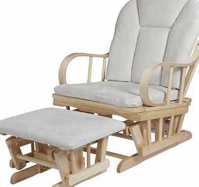 Kub Heartwood Glider Chair and Footstool