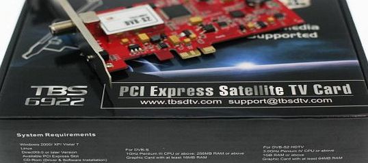 Kubik Digital Electronics TBS DVB-S2 High Definition Digital Satellite Tuner PCI Express Card HD (DVB-S2/DVB-S) Receiver - PCIE
