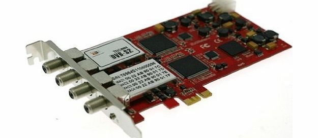 Kubik Digital Electronics TBS PCI-E DVB-S2 Quad Tuner TV Card High Definition Digital Satellite Tuner PCI Express Card HD (DVB-S2/DVB-S) Receiver - TBS6984