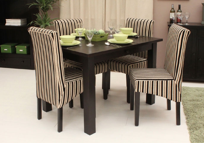 Kudos Small Dining Table and 4 Upholstered