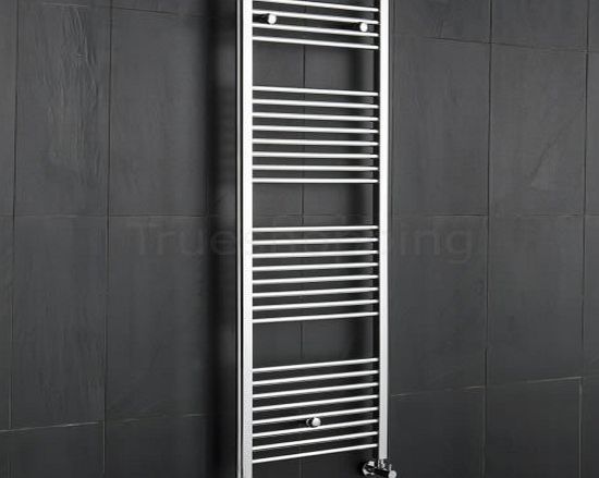 KUDOX  Premium Chrome Flat Heated Bathroom Towel Radiator Rail 500mm x 1500mm