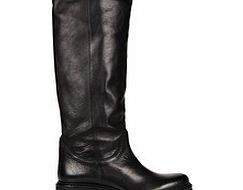 Saxon black leather boots