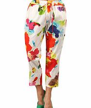 Kushi Multi-colour floral print trousers