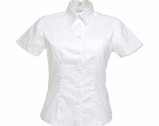 Kustom Kit Corporate pocket Ladies Oxford Short Sleeved Formal Work Blouse
