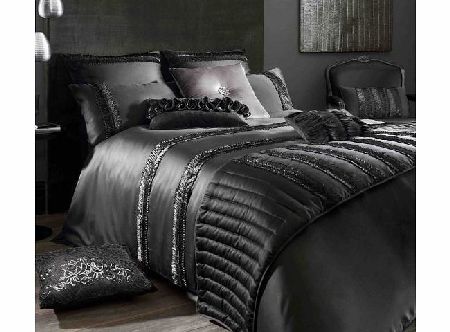Kylie at Home CASSIA BY KYLIE MINOGUE DESIGNER BLACK SUPER KING SIZE COTTON DUVET QUILT COVER