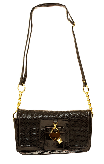 Kylie heart padlock quilted bag