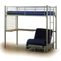 Futon Bunk Bed with Desk