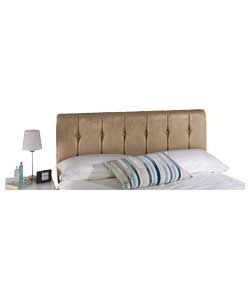 Mink Faux Suede Button Headboard - Single