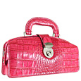 L.A.P.A. Hot Pink Croco-embossed Mini Doctor Style Bag