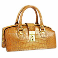 L.A.P.A. Sand Croco-embossed Mini Doctor Style Bag