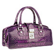Violet Croco-embossed Mini Doctor Style Bag