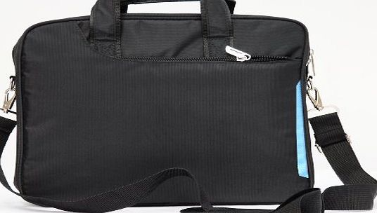 Laptop notebook slim shoulder bag messenger lightweight carry case Apple Macbook 13`` 13.3`` travel school business-Black