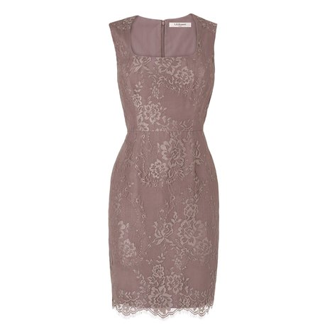Belitta Fitted Lace Dress Colour Quartz