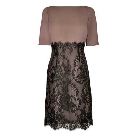 Charris Crepe and Lace Dress Colour Quartz
