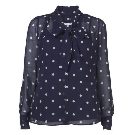 L.K. Bennett Cordua Blouse Colour Navy