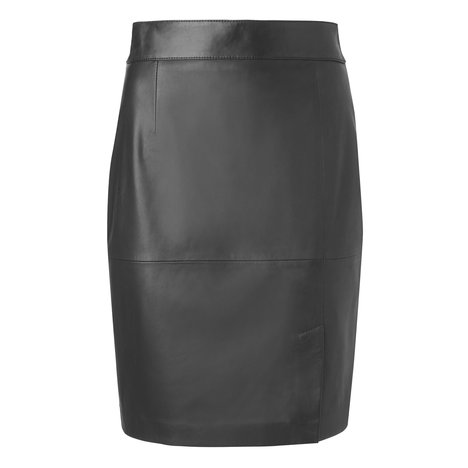 L.K. Bennett Cri Short Nappa Leather Skirt Colour Black