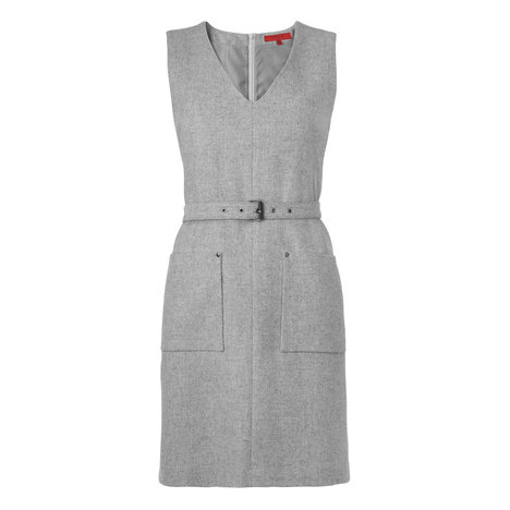Dana Wool Shift Dress Colour Charcoal