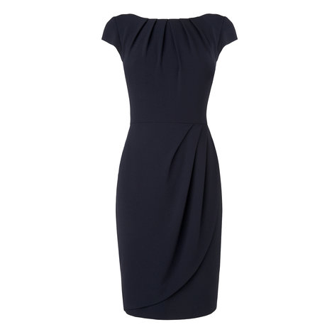 Demmie Tailored Pleat Dress Colour Midnight