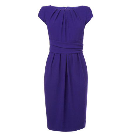 Dilys Tailored Pleat Dress Colour Electric
