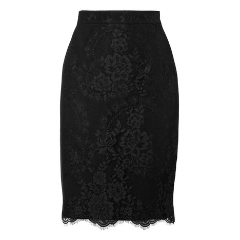 L.K. Bennett Essie Lace Pencil Skirt Colour Black