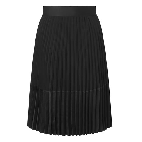 Fleet Chiffon Pleated Skirt Colour Black