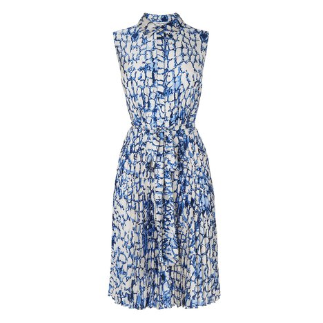 Flo Printed Shift Dress Colour Blue Snake