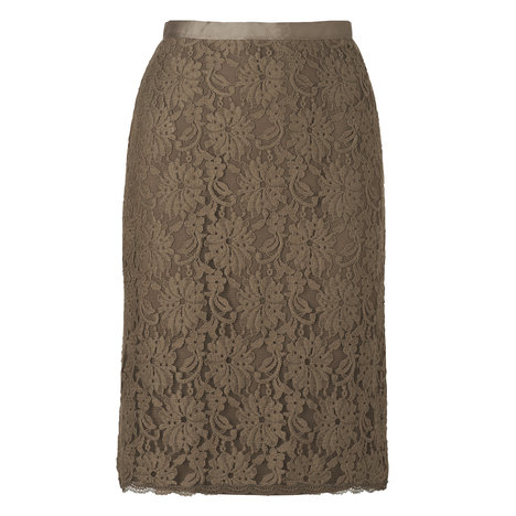 L.K. Bennett Isabela Lace Pencil Skirt Colour Smokyquartz