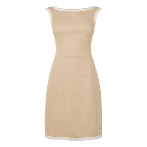 L.K. Bennett June Linen Dress Colour Soft Biscuit