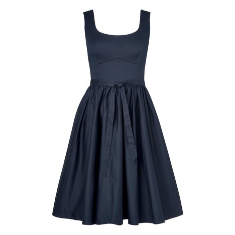 Lila A-line Dress Colour Navy