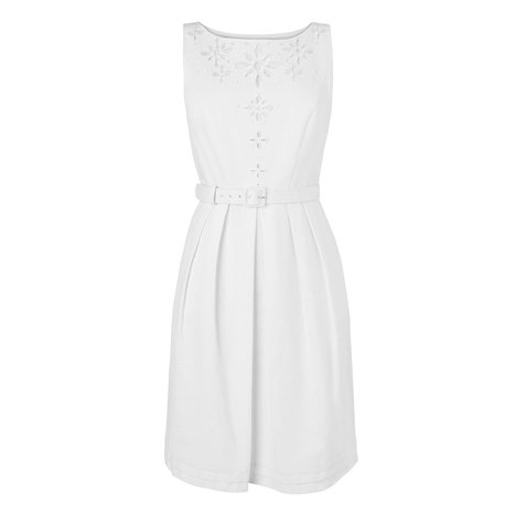 Livia Embroidery Anglaise Dress Colour Optic White