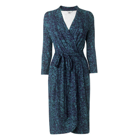 L.K. Bennett Lizzie Jersey Printed Wrap Dress Colour Emerald