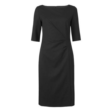 Lotta Wool Bracelet Sleeve Fitted Dress Colour