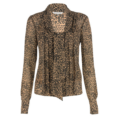 L.K. Bennett Rosetta Blouse Colour CaramelLeopard